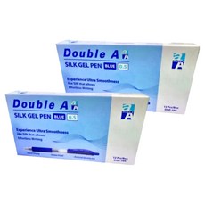 Double A Silk Gel Pen 藍色 0.5 中性筆, 24支