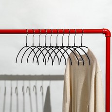 MAWA 防滑衣架 Economic light 36PT 圓形, 黑色, 10個