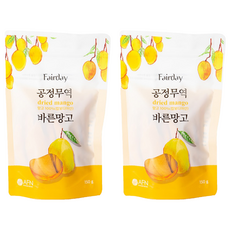 Fairday 페어데이 공정무역 바른 건망고 망고100%, 150g, 2개