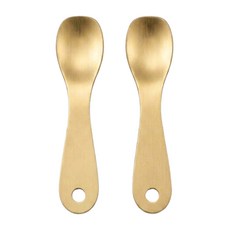 冰淇淋匙 10.6cm 2支, 金色, 1組