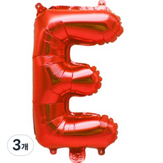 Pang Party 字母氣球 E 40cm, 紅色, 3個