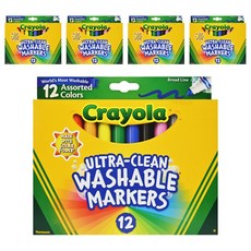 Crayola 繪兒樂 可水洗粗頭彩色筆, 12色, 5盒