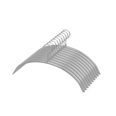 comet 圓弧形防滑衣架 42.5*20cm, 灰色, 10入