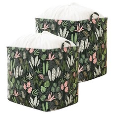 Bebehome 日式折疊收納箱 有束帶 100L 防水厚帆布+PE防水層+加粗鋼圈 綠色生活, 綠色, 2個