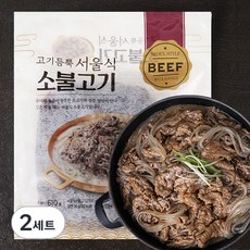 고기듬뿍 서울식 소불고기 500g + 전골용육수 80g + 당면 30g 세트 (냉장), 610g, 2세트