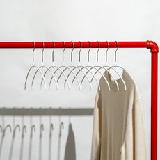 MAWA 防滑衣架經濟半弧形衣架, 白色, 10個