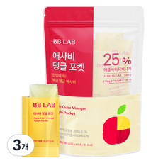 BB LAB 科研 蘋果醋Q彈口袋果凍棒 14入, 3個, 280g