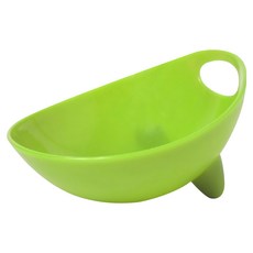 WETNoZ 時尚雙用碗 高級耐熱塑膠 單邊底部防滑橡膠 1 Cup, 綠色, 1個
