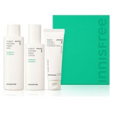 INNISFREE 綠樹林風男士清新舒潤化妝水 180ml+清新舒潤乳液 140ml+保濕潔顏乳 50g, 1組