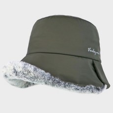 VoulezVous Sharri毛絨戶外登山毛絨防寒帽, 卡其色