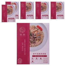 伴拌日嚐 寵膳鮮味主食包 鮮牛佐鮭魚燉飯, 嚴選牛腱肉與鮭魚, MIT台灣製造, 150g, 6盒