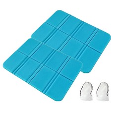 씨티컴퍼니 휴대용 야외 접이식 쿠션 등산 방석 2세트, 블루