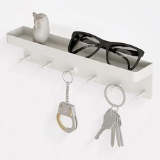 Nellian免打孔口罩掛勾玄關門整理架, 白色, 1個