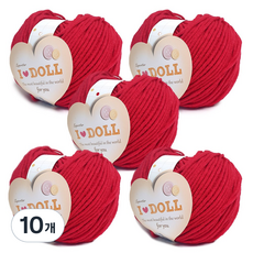 Knitt Idol 線 45g, 3 紅色, 10個