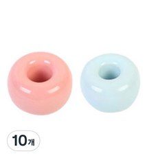 LIVING DUO 直立式陶瓷牙刷架, 粉色, 藍色, 10個