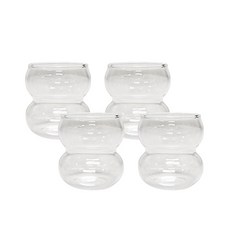 HAULS HOME Bing Bong 耐熱玻璃迷你燒酒杯, 透明, 4個