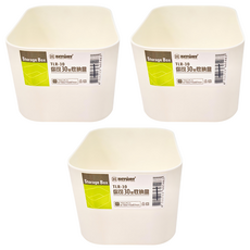 KEYWAY 聯府 你可30號收納盒 150 x 110 x 87mm, 白色, 3個