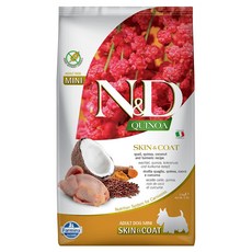 Farmina 法米納 全齡犬 QD4 天然蔾麥無穀機能系列犬用皮毛保健 乾飼料, 1袋, 2.5kg, 鵪鶉椰子