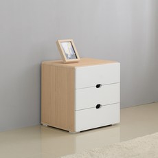 제이디퍼니처 로미 3단 서랍장, 메이플화이트, 1개