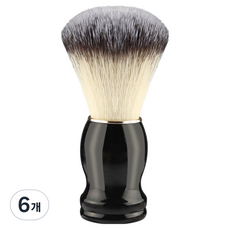 Greenuer 簡約理髮店刮鬍刷 黑色, 1入, 6個