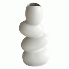 KUIBAO 快豹生活 韓風ins 鵝卵石陶瓷花瓶, 鵝卵石白