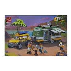 JIE STAR 杰星玩具 鄉村旅行 570片積木玩具, 1盒