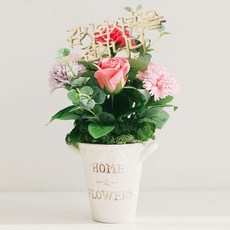 ASPASIA 香皂花北歐苔蘚康乃馨桌花, 粉紅色, 1個