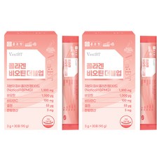 膠原蛋白生物素粉隨身包 葡萄柚柳橙口味 30條入, 90g, 2個