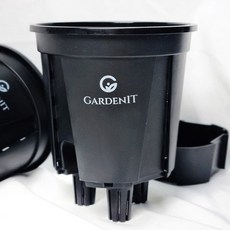 Gardenit 側邊集水盆栽 + 託盤組, 3套, 黑色