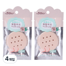 Ikodi蓮花乳膠粉撲, 單色, 4入