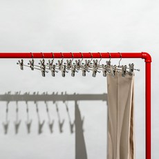 마와 논슬립 치마 바지걸이 클립형 K30D, 실버, 10개