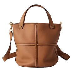 真皮頭層牛皮女士菜籃子手提包肩背包女包, LB911，手拎/單肩/斜挎，550g, 27 x 16 x 23cm, 棕色, 1個