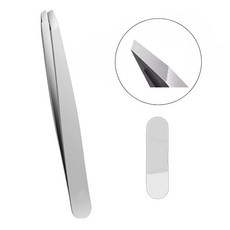 라이프앤미 독일 세이코공법 눈썹 잔털정리 정밀 족집게 사선형 9.5 x 0.8 cm + 보관함 세트, 1세트, 그레이