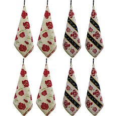 Billy Milli 花環手巾 米色 4p + 米色線 4p, 混色, 1套