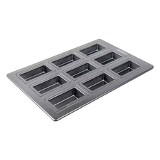 SaNNeNg 三能 800系列 不沾9連迷你費南雪模, 1個, 黑灰色