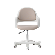 에르먼 아보 무회전 어린이 초등학생의자 + 발받침 세트, 오트베이지