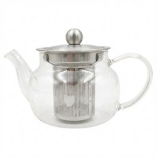 A-OK 養生玻璃泡茶壺, 高硼硅玻璃壺身, 304高級不銹鋼濾網蓋子, 400ml, 1個