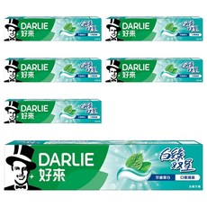 DARLIE 好來 黑人 白綠雙星牙膏 清新口氣 潔白牙齒, 140g, 6條