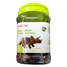 Miniland 動物星球組 恐龍歷險 12個 實心設計 耐摔不怕踩 認識恐龍 觸發好奇心與認知, 1組