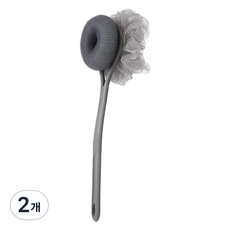 River Green 全新雙面磨砂身體刷, 灰色, 2個, 1入