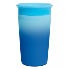 munchkin 滿趣健 360度感溫防漏杯 266ml, 不含BPA，美國媽媽信賴品牌, 藍, 1個