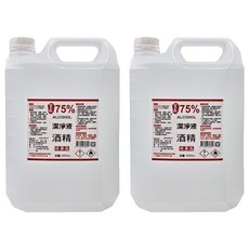 宣威 75%潔淨液酒精 適用於家庭和辦公場所, 4L, 2桶