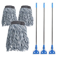 크린메이트 두툼 굵은실 청마포 400g + 스텐마포대 세트, 3세트