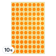 Bluemato 貼紙4 A 圓形貼紙 88p 淺橘色, 10個