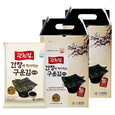 광천김 간장에 찍어먹는 구운 파래김, 2세트