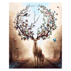 ArtLife 藝術生活 數字油畫DIY 50471 50 x 65cm, 森林之鹿, 1個