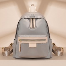 Qrang 素色雙肩後背包, 灰色