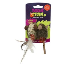 Mad Cat 老鼠貓草包, 棕色 + 米色, 2個