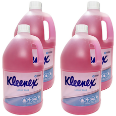 Kleenex 舒潔 大容量粉紅洗手露補充瓶 淡雅花香, 4L, 4瓶