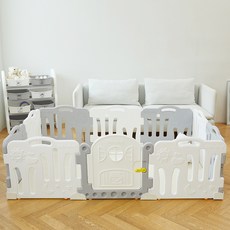 에듀플레이 굿 베이비룸 10p 문 세트, 그레이 + 화이트, 1세트